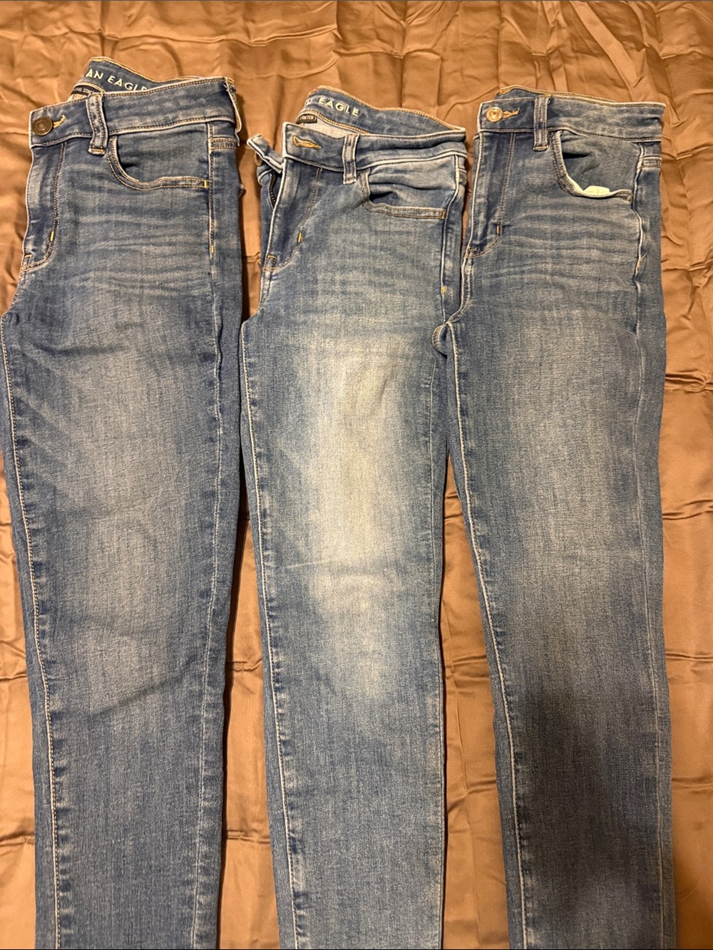 American Eagle Outfitters Women's Light Blue Skinny Jeans Trio